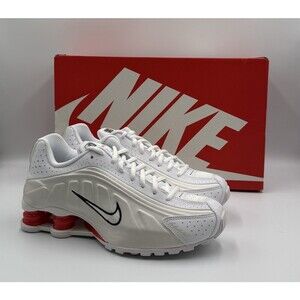 Nike Shox R4 GS Size 5Y Women's 6.5 White Phantom Picante Red Shoes CW2626-102